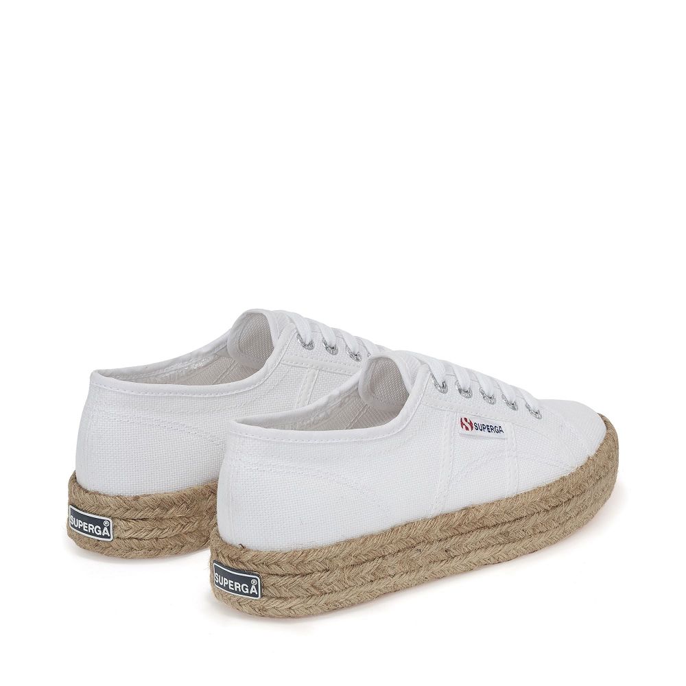 Superga 2730 Rope White Platform Sneakers - Women's Sneakers USA | US9698034